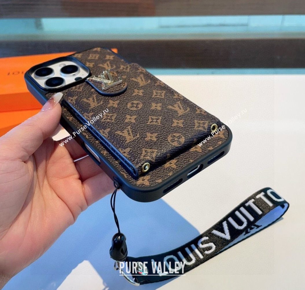 Louis Vuitton iPhone Holder with Pouch and Black Strap 2026 LV010604 (XMN-260106007)