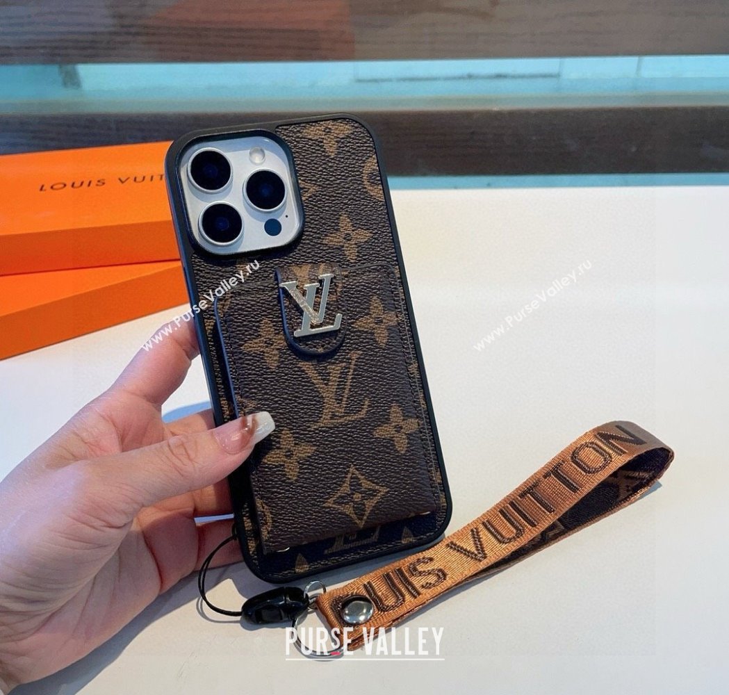 Louis Vuitton iPhone Holder with Pouch and Brown Strap 2026 LV010604 (XMN-260106008)