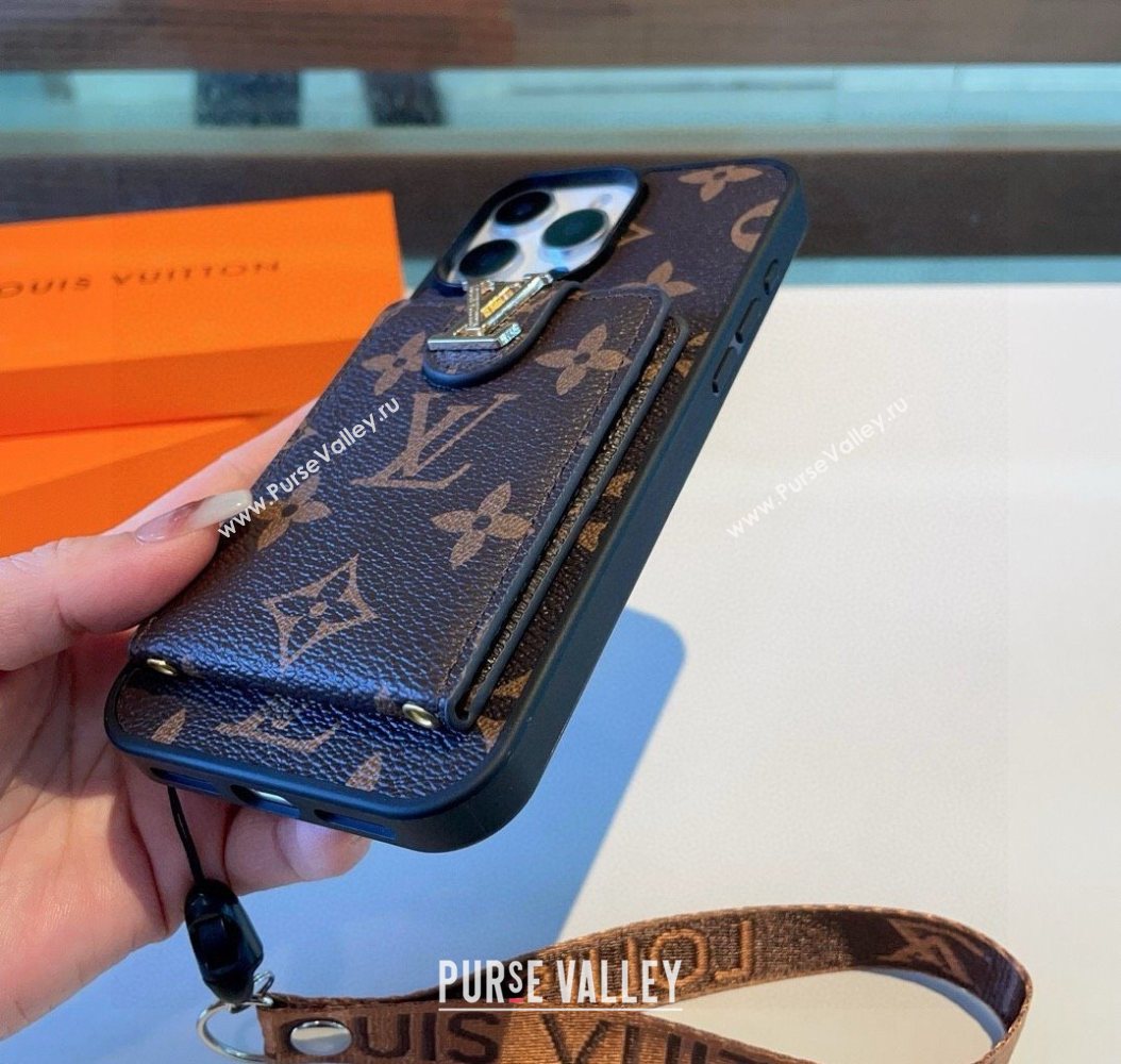 Louis Vuitton iPhone Holder with Pouch and Brown Strap 2026 LV010604 (XMN-260106008)