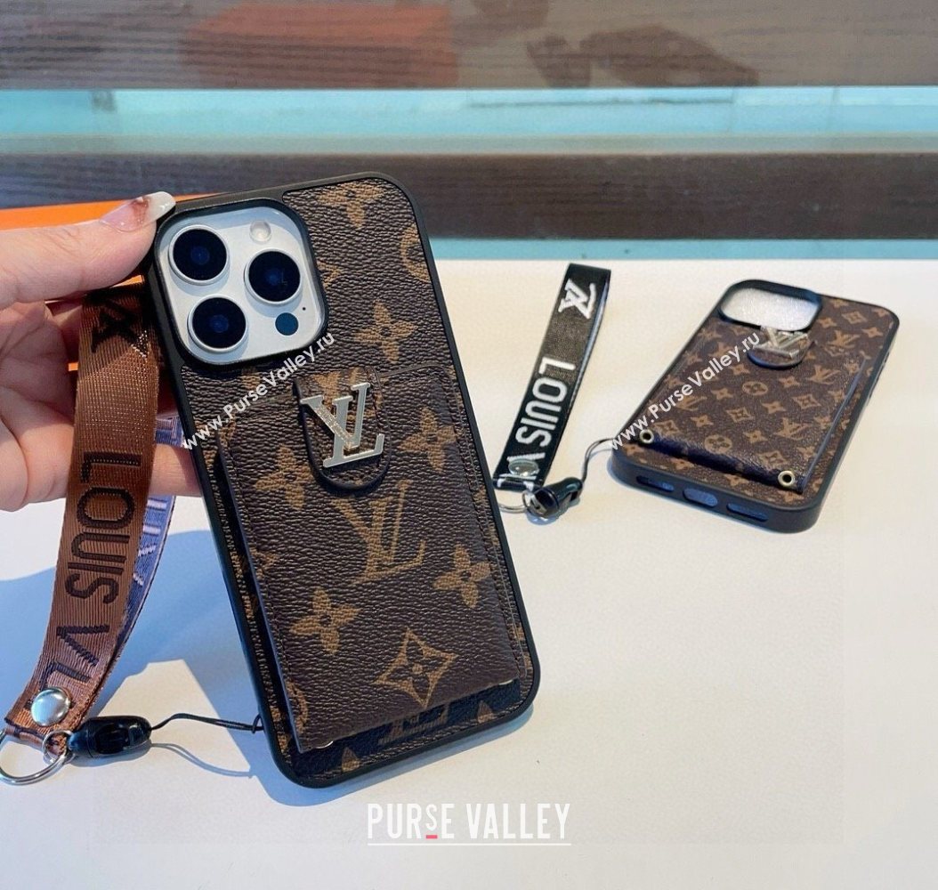 Louis Vuitton iPhone Holder with Pouch and Brown Strap 2026 LV010604 (XMN-260106008)