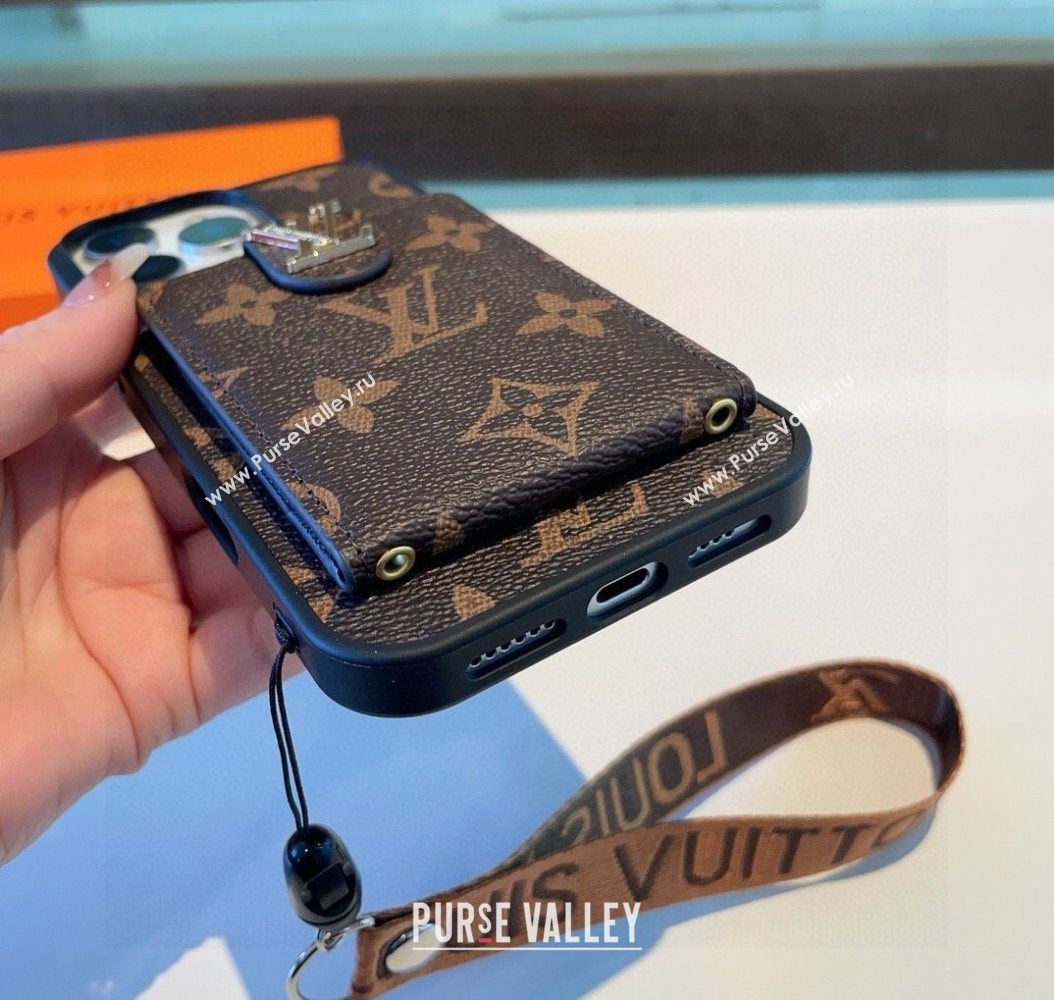 Louis Vuitton iPhone Holder with Pouch and Brown Strap 2026 LV010604 (XMN-260106008)