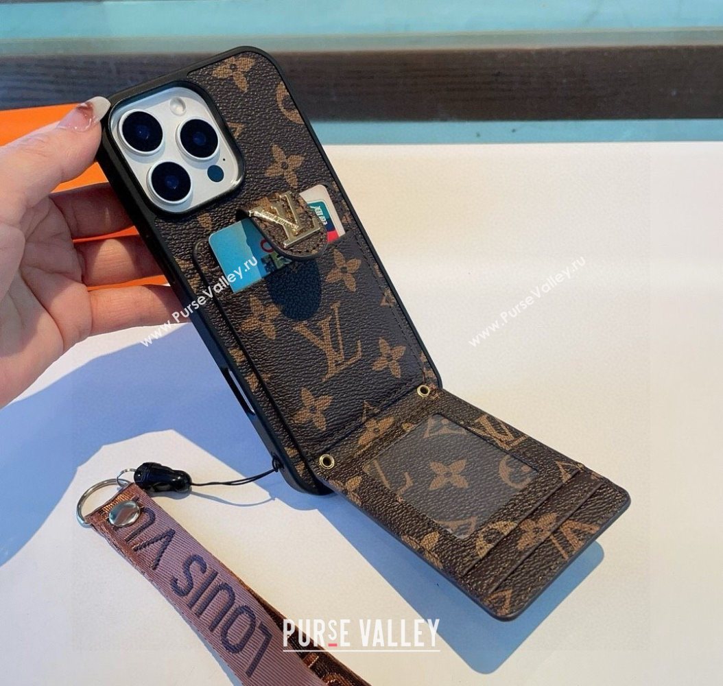 Louis Vuitton iPhone Holder with Pouch and Brown Strap 2026 LV010604 (XMN-260106008)