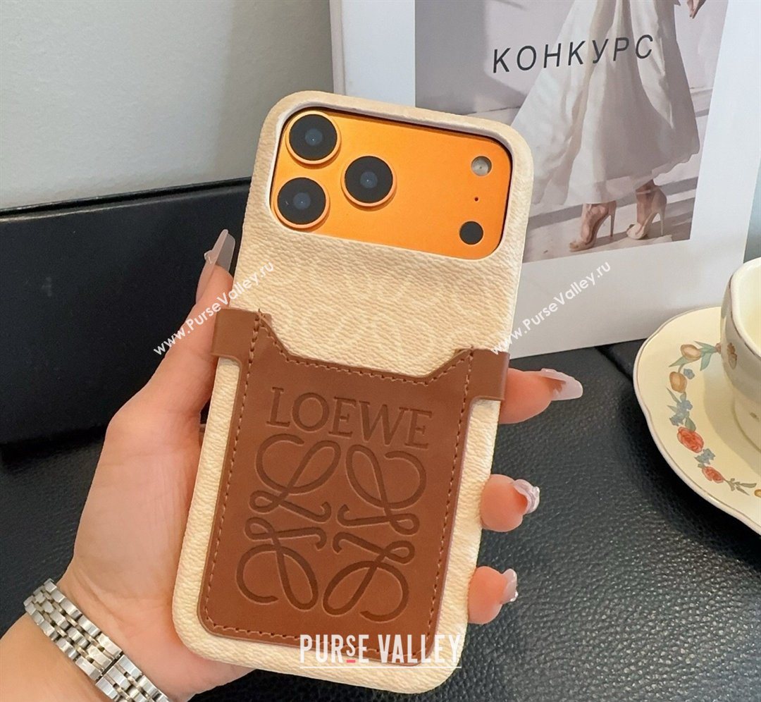 Loewe Anagram iPhone Holder with Strap Beige/Brown 2026 0318 (SHI-260318072)