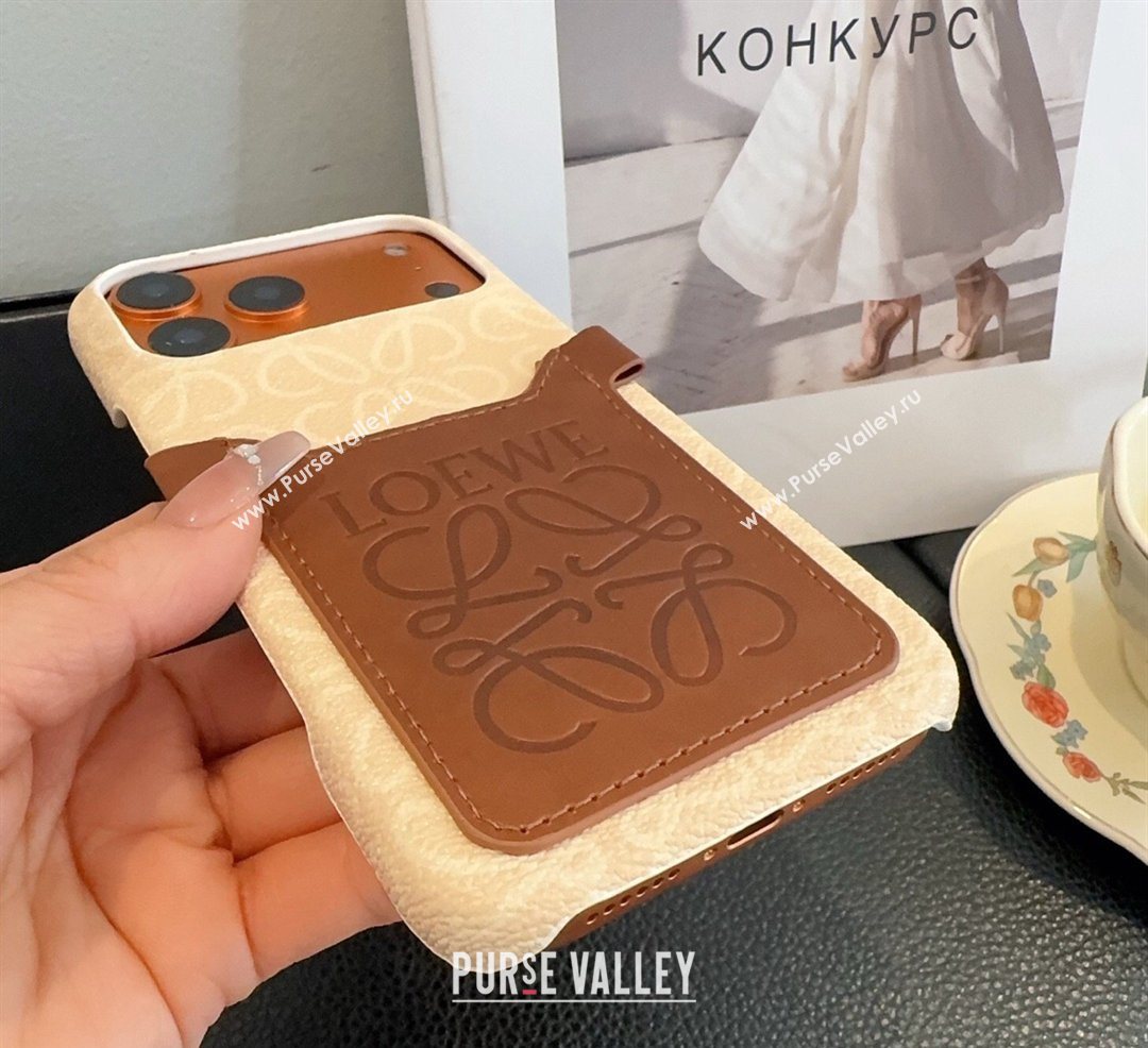 Loewe Anagram iPhone Holder with Strap Beige/Brown 2026 0318 (SHI-260318072)