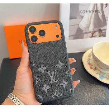 Louis Vuitton Monogram iPhone Holder Black 2026 0318 (SHI-260318073)
