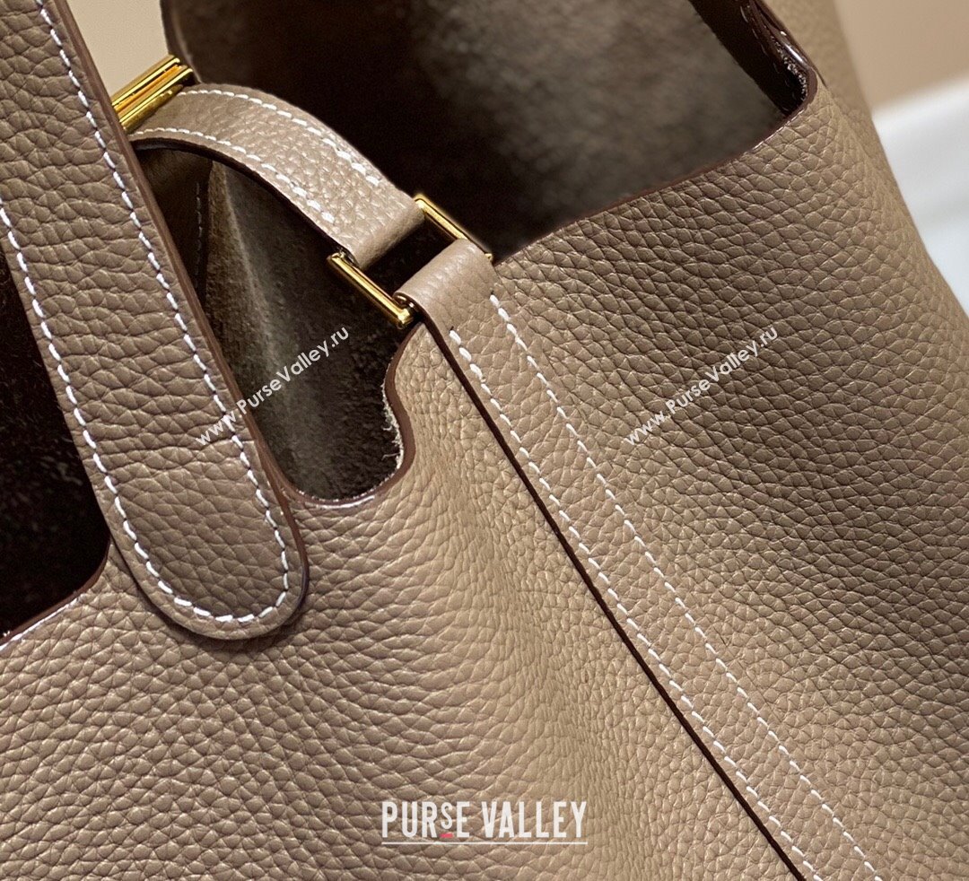 Hermes Picotin Lock Bag 22cm in Togo Calfskin Leather Elephant Grey/Gold 2025 (FL-250808169)