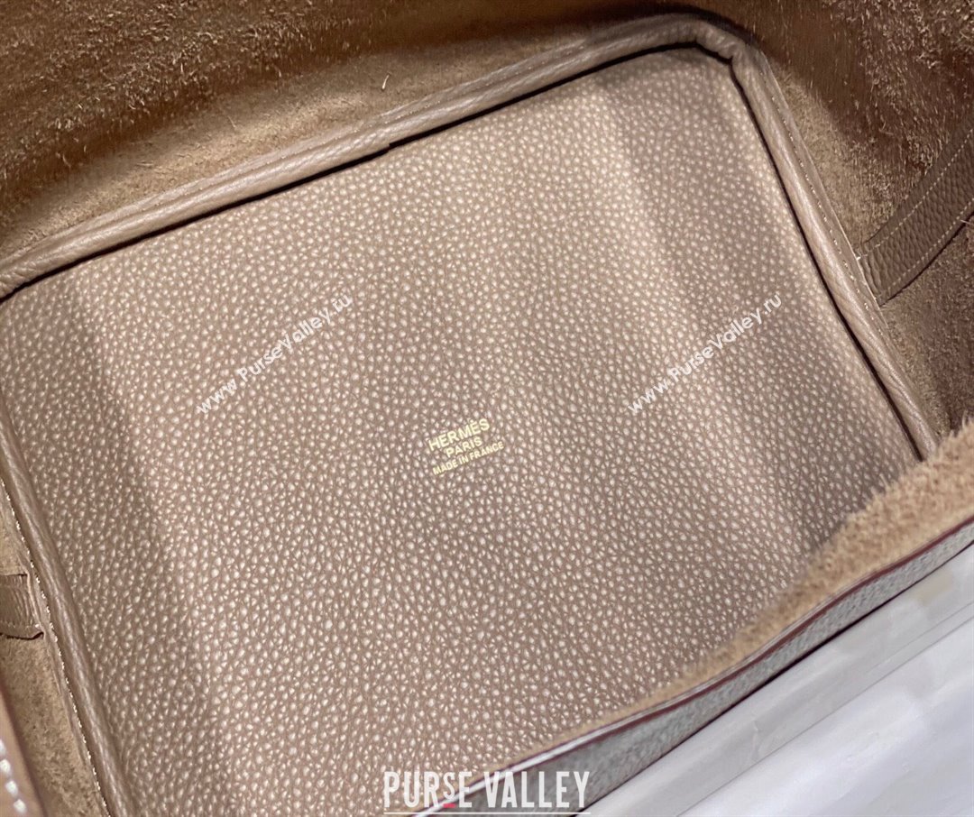 Hermes Picotin Lock Bag 22cm in Togo Calfskin Leather Elephant Grey/Gold 2025 (FL-250808169)