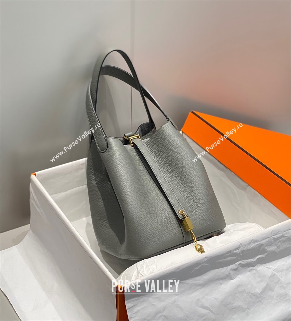 Hermes Picotin Lock Bag 22cm in Togo Calfskin Leather Cloud Grey 2025 (FL-250808172)
