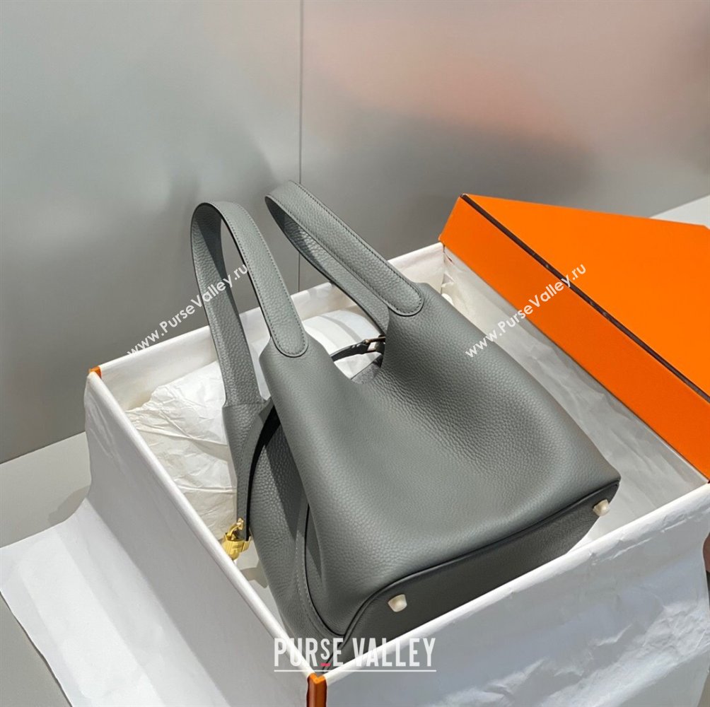 Hermes Picotin Lock Bag 22cm in Togo Calfskin Leather Cloud Grey 2025 (FL-250808172)