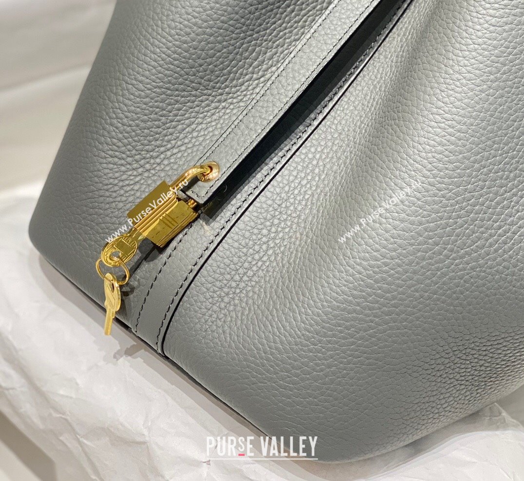 Hermes Picotin Lock Bag 22cm in Togo Calfskin Leather Cloud Grey 2025 (FL-250808172)