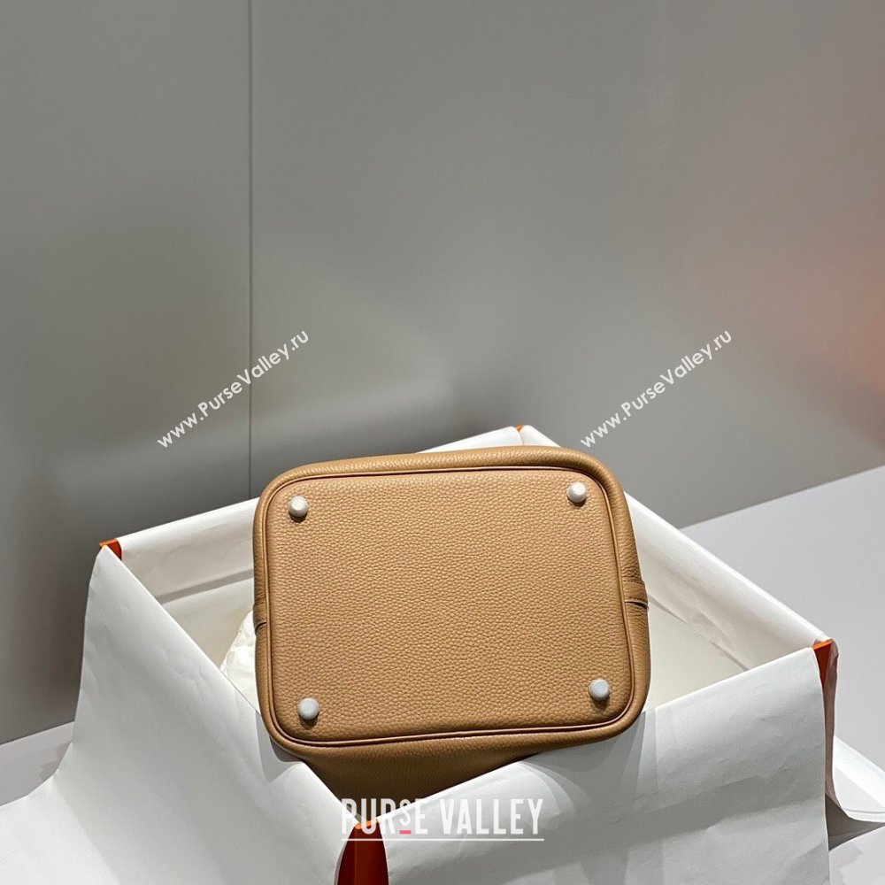 Hermes Picotin Lock Bag 22cm in Togo Calfskin Leather Milk Tea Beige/Silver 2025 (FL-250808173)