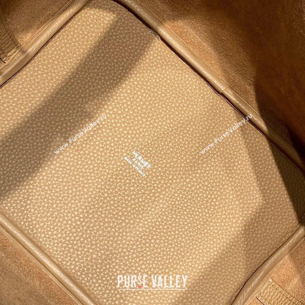 Hermes Picotin Lock Bag 22cm in Togo Calfskin Leather Milk Tea Beige/Silver 2025 (FL-250808173)