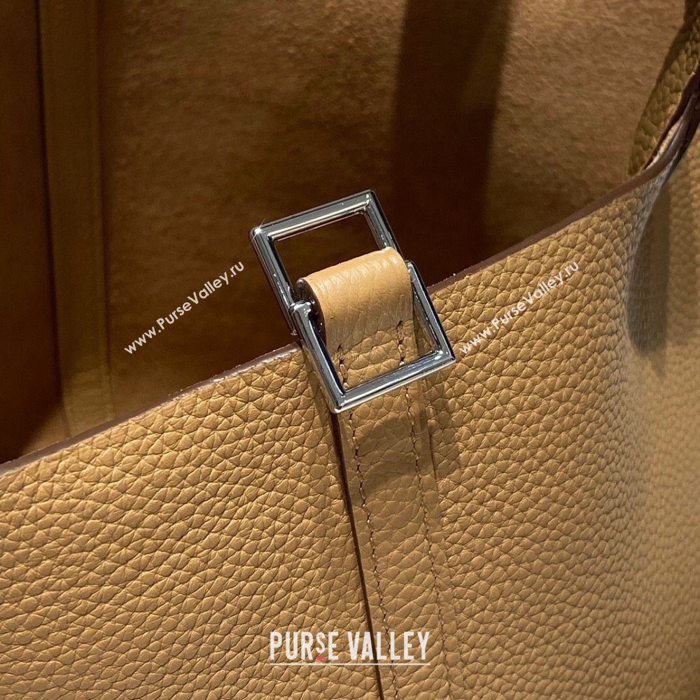 Hermes Picotin Lock Bag 22cm in Togo Calfskin Leather Milk Tea Beige/Silver 2025 (FL-250808173)