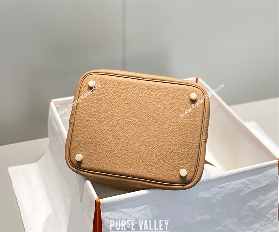 Hermes Picotin Lock Bag 22cm in Togo Calfskin Leather Milk Tea Beige/Gold 2025 (FL-250808174)