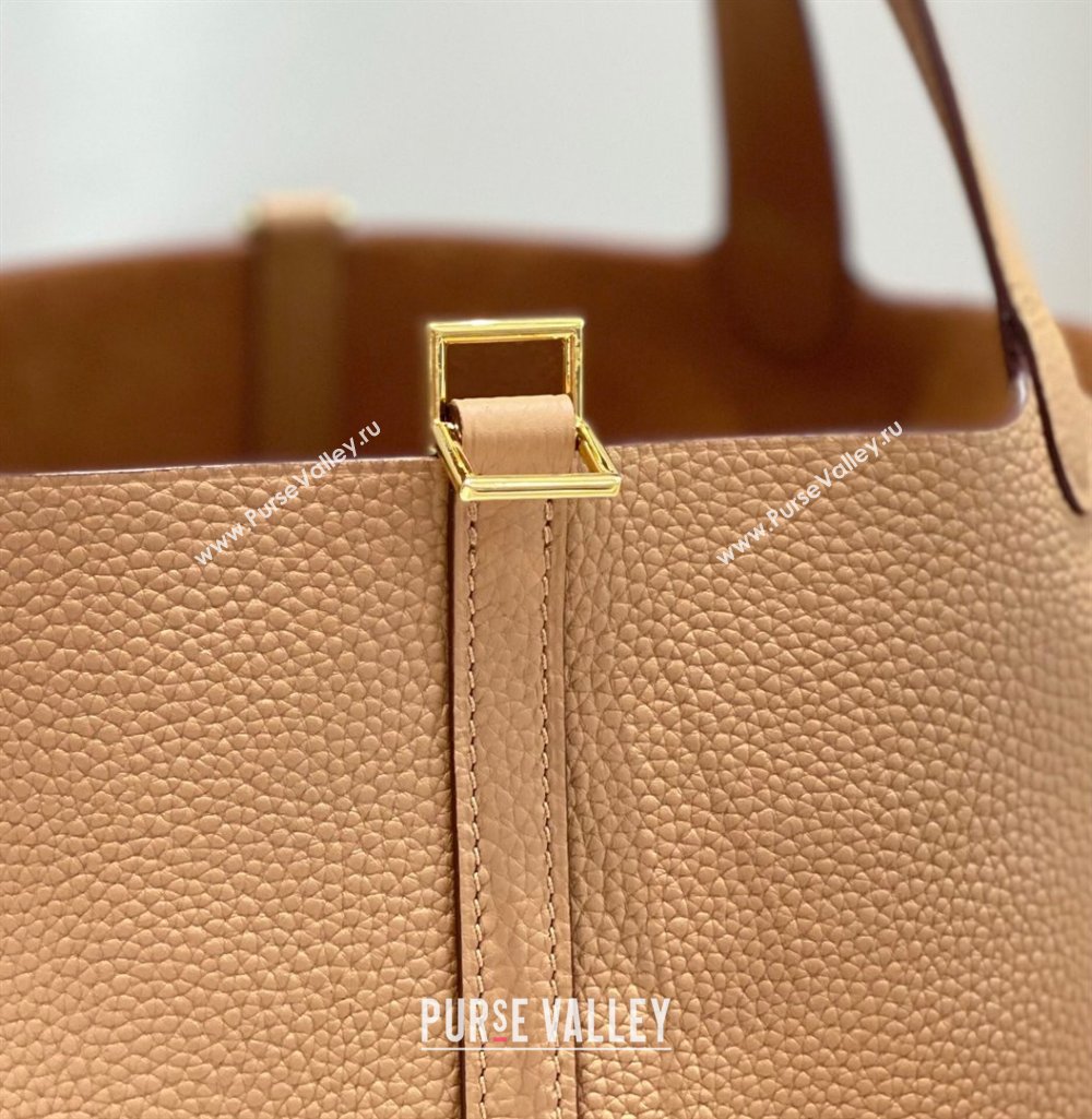 Hermes Picotin Lock Bag 22cm in Togo Calfskin Leather Milk Tea Beige/Gold 2025 (FL-250808174)