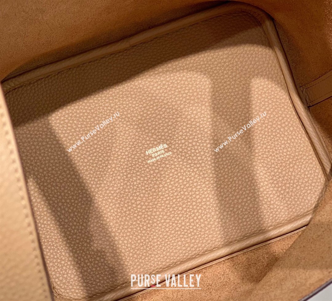 Hermes Picotin Lock Bag 22cm in Togo Calfskin Leather Milk Tea Beige/Gold 2025 (FL-250808174)