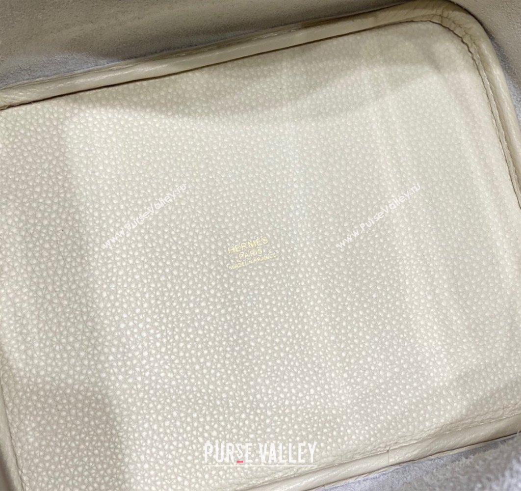 Hermes Picotin Lock Bag 22cm in Togo Calfskin Leather Wool White 2025 (FL-250808176)