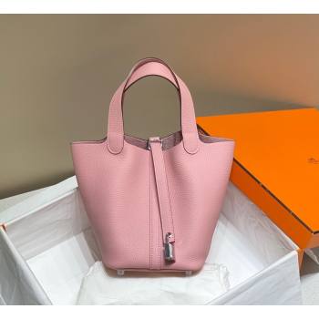 Hermes Picotin Lock Bag 22cm in Togo Calfskin Leather Pink/Silver 2025 (FL-250808177)