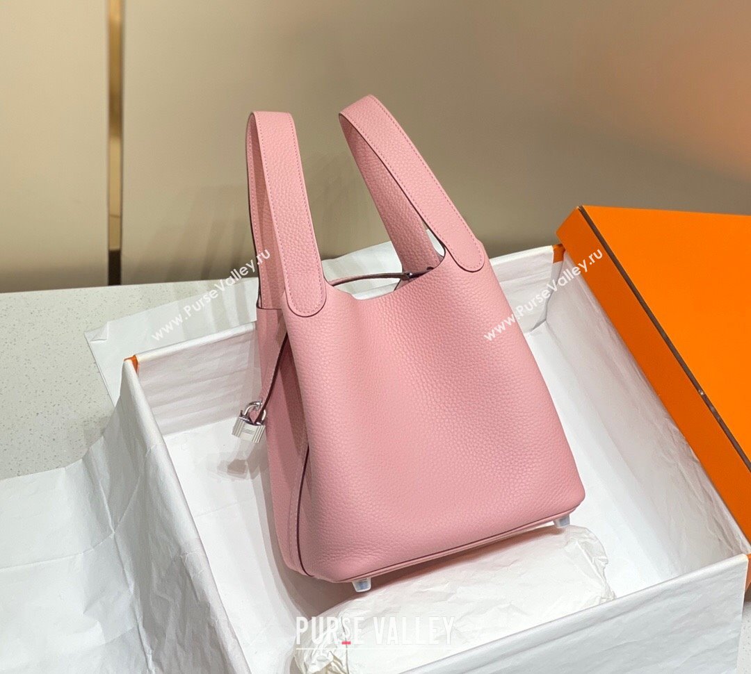 Hermes Picotin Lock Bag 22cm in Togo Calfskin Leather Pink/Silver 2025 (FL-250808177)