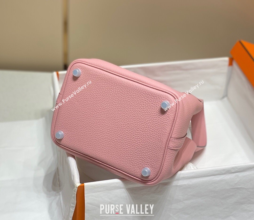 Hermes Picotin Lock Bag 22cm in Togo Calfskin Leather Pink/Silver 2025 (FL-250808177)