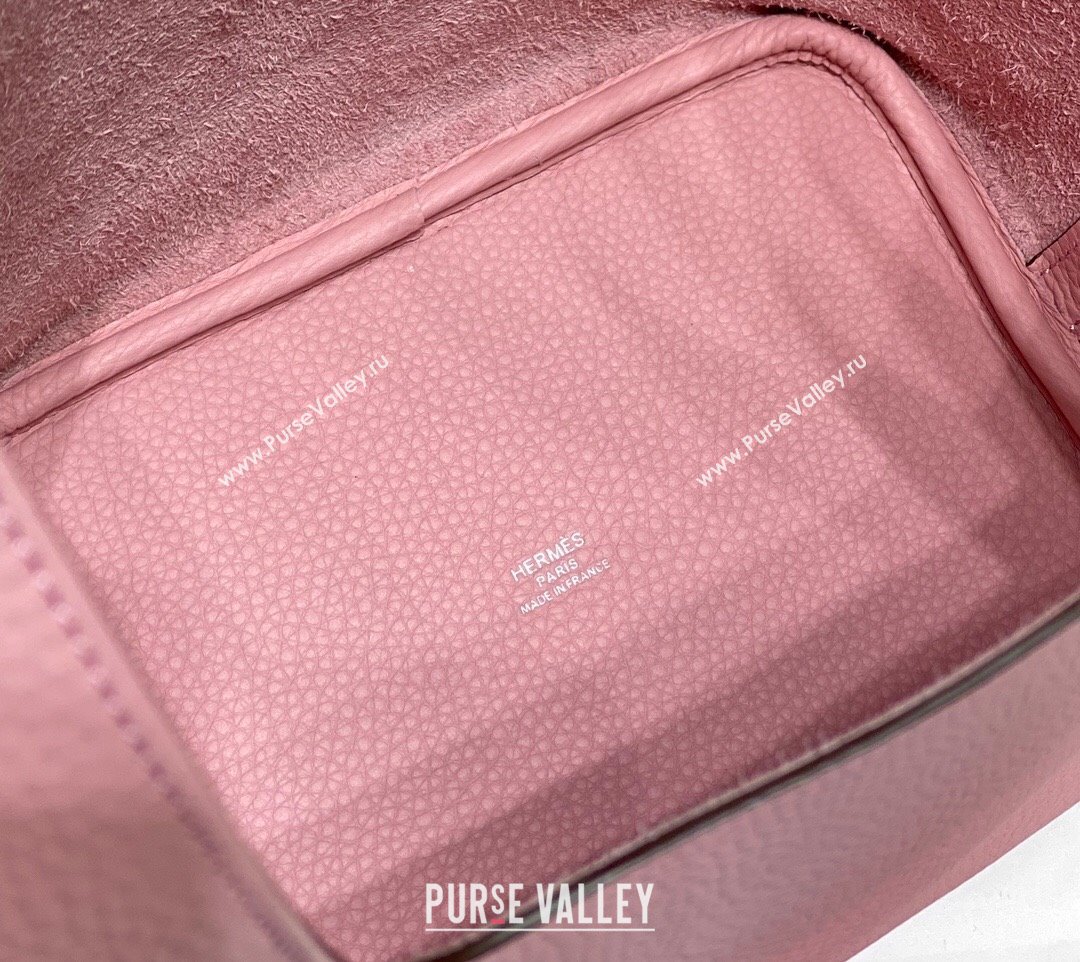 Hermes Picotin Lock Bag 22cm in Togo Calfskin Leather Pink/Silver 2025 (FL-250808177)