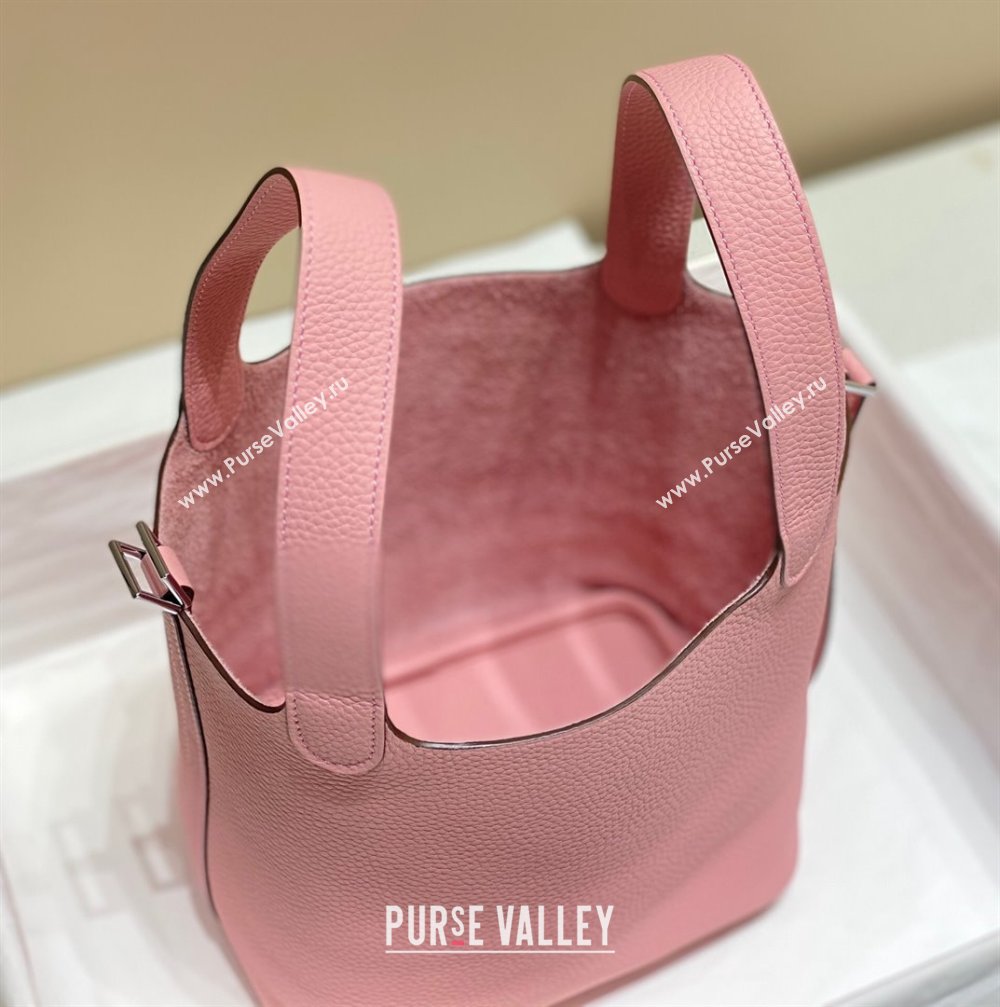 Hermes Picotin Lock Bag 22cm in Togo Calfskin Leather Pink/Silver 2025 (FL-250808177)