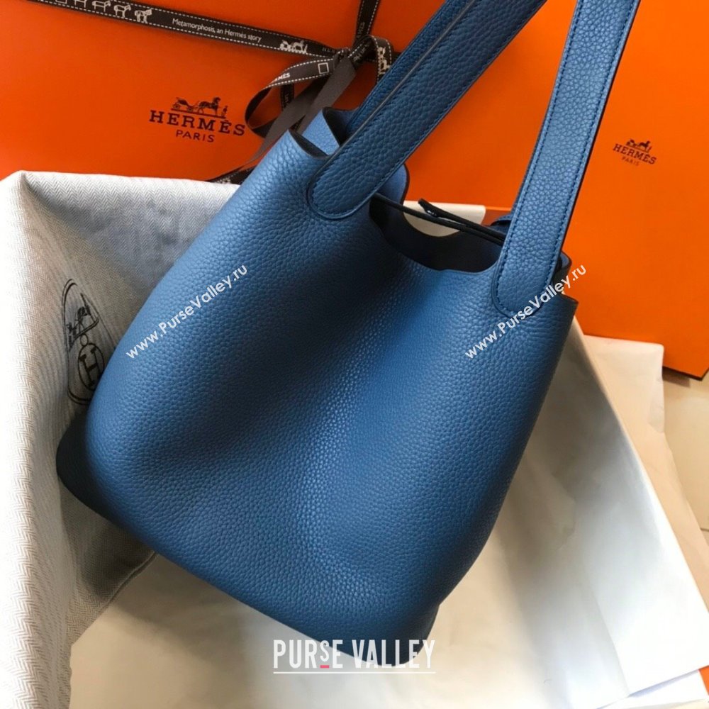 Hermes Picotin Lock Bag 22cm in Togo Calfskin Leather Agate Blue 2025 (FL-250808178)