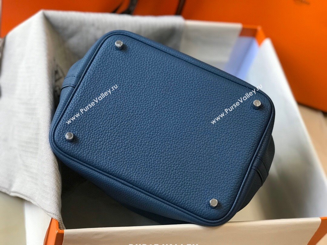Hermes Picotin Lock Bag 22cm in Togo Calfskin Leather Agate Blue 2025 (FL-250808178)