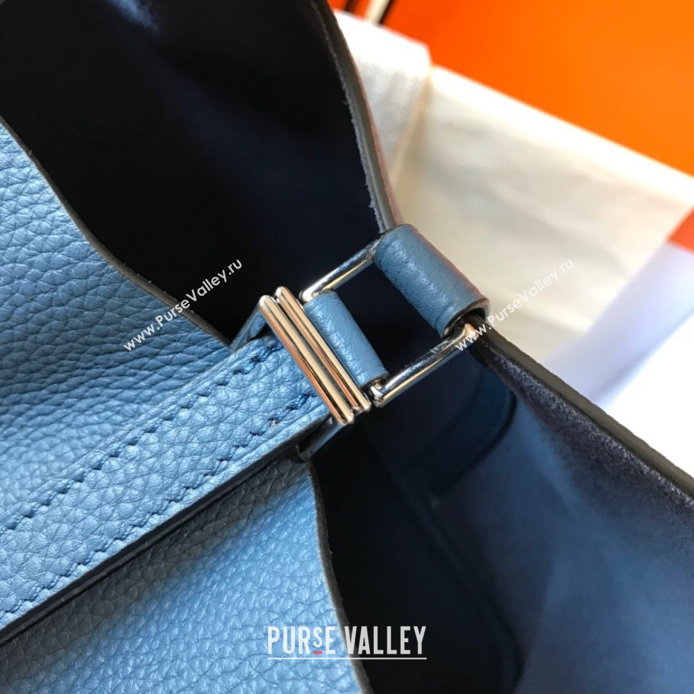 Hermes Picotin Lock Bag 22cm in Togo Calfskin Leather Agate Blue 2025 (FL-250808178)
