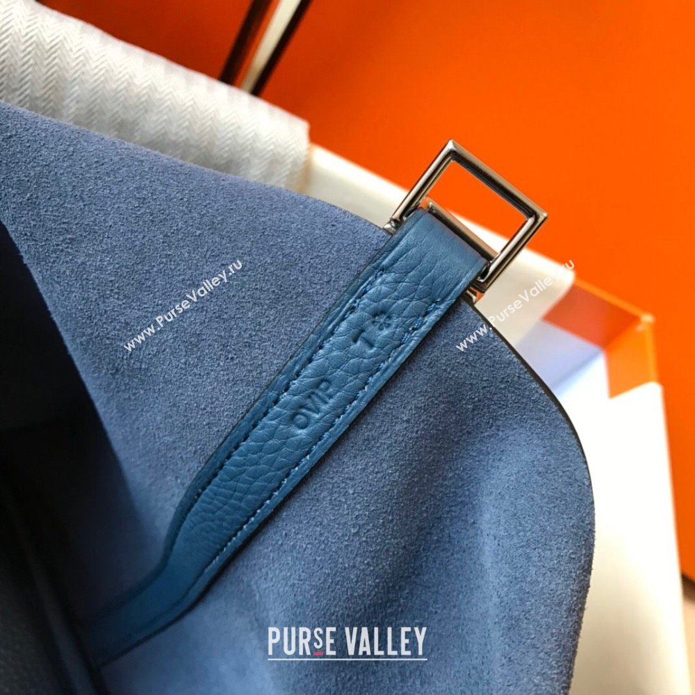 Hermes Picotin Lock Bag 22cm in Togo Calfskin Leather Agate Blue 2025 (FL-250808178)
