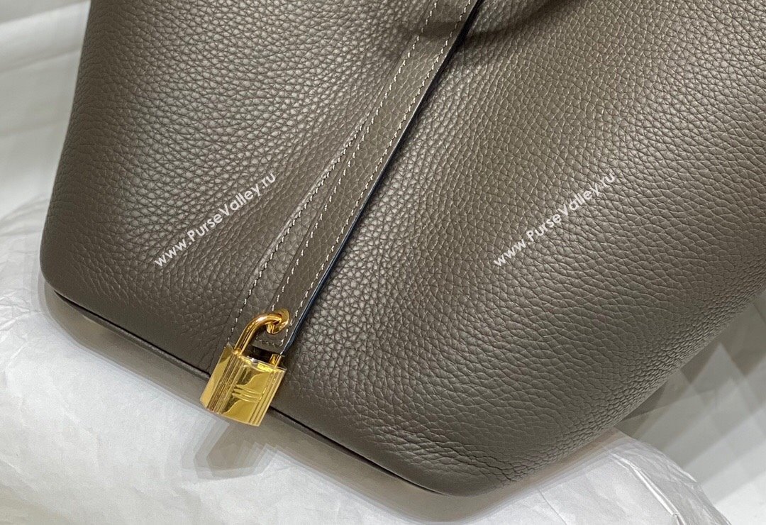 Hermes Picotin Lock Bag 22cm in Togo Calfskin Leather Tin Grey 2025 (FL-250808161)