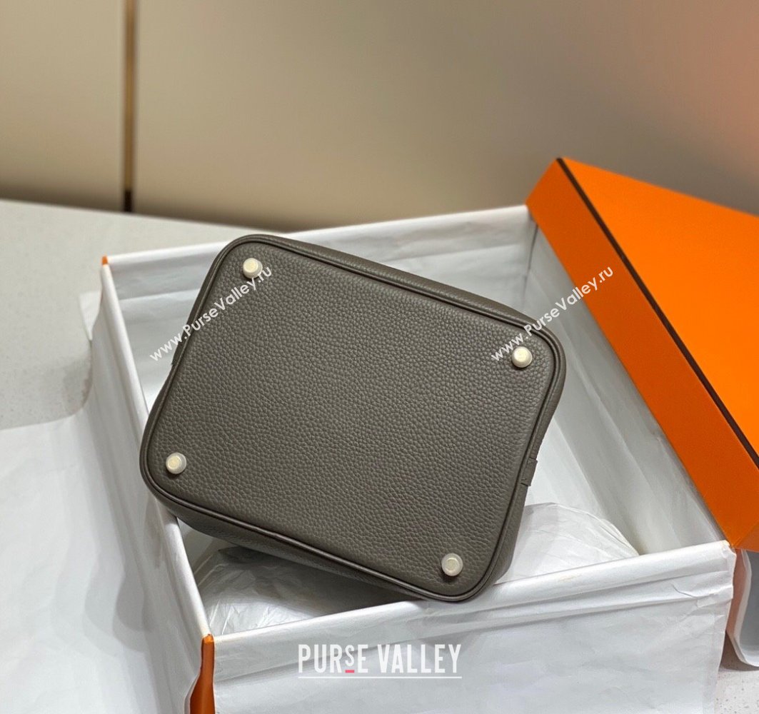 Hermes Picotin Lock Bag 22cm in Togo Calfskin Leather Tin Grey 2025 (FL-250808161)