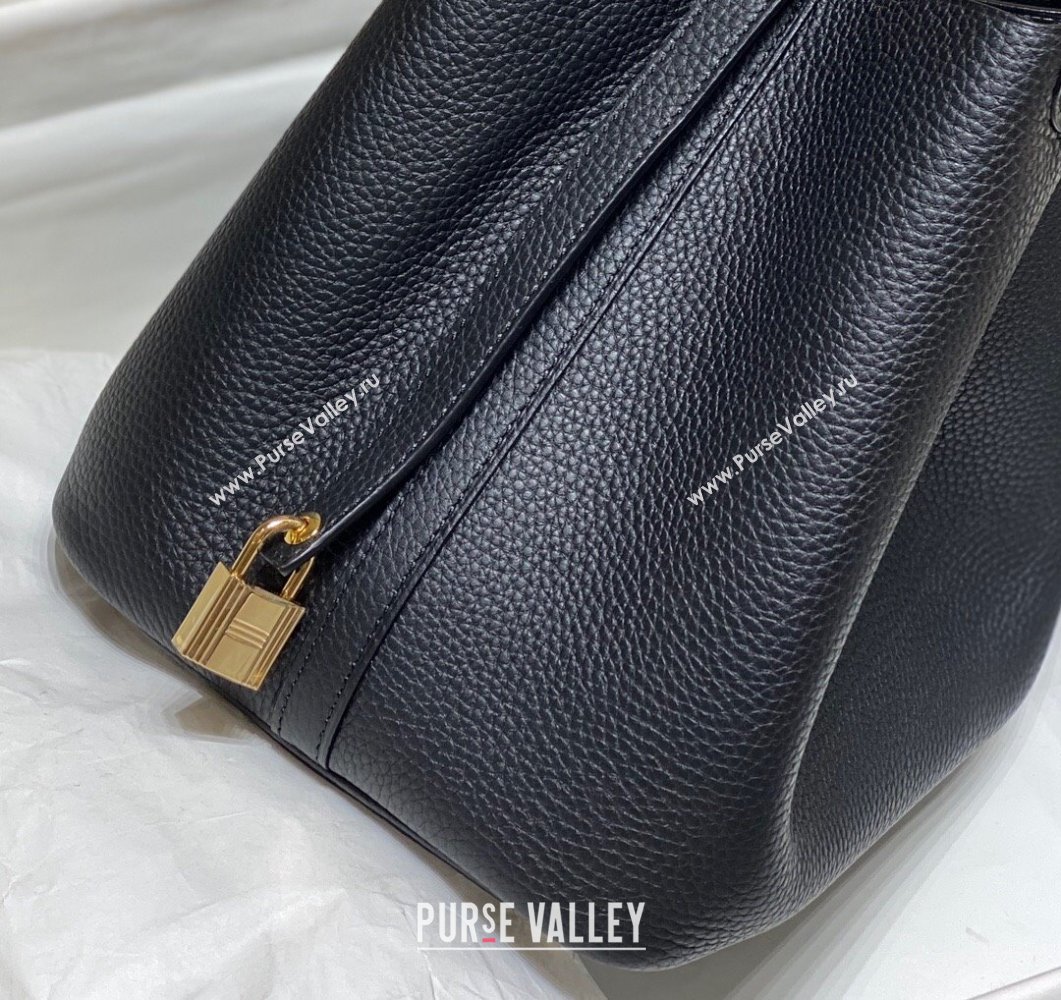 Hermes Picotin Lock Bag 22cm in Togo Calfskin Leather Black/Gold 2025 (FL-250808162)