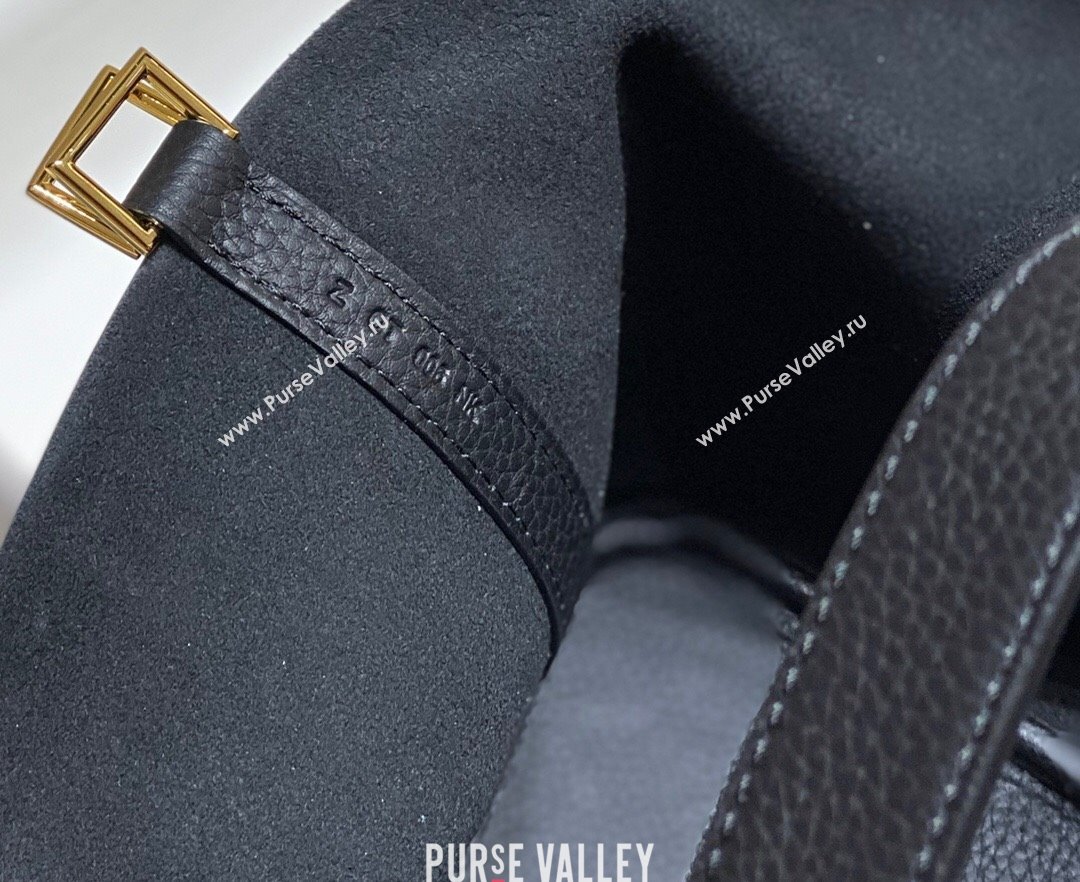 Hermes Picotin Lock Bag 22cm in Togo Calfskin Leather Black/Gold 2025 (FL-250808162)