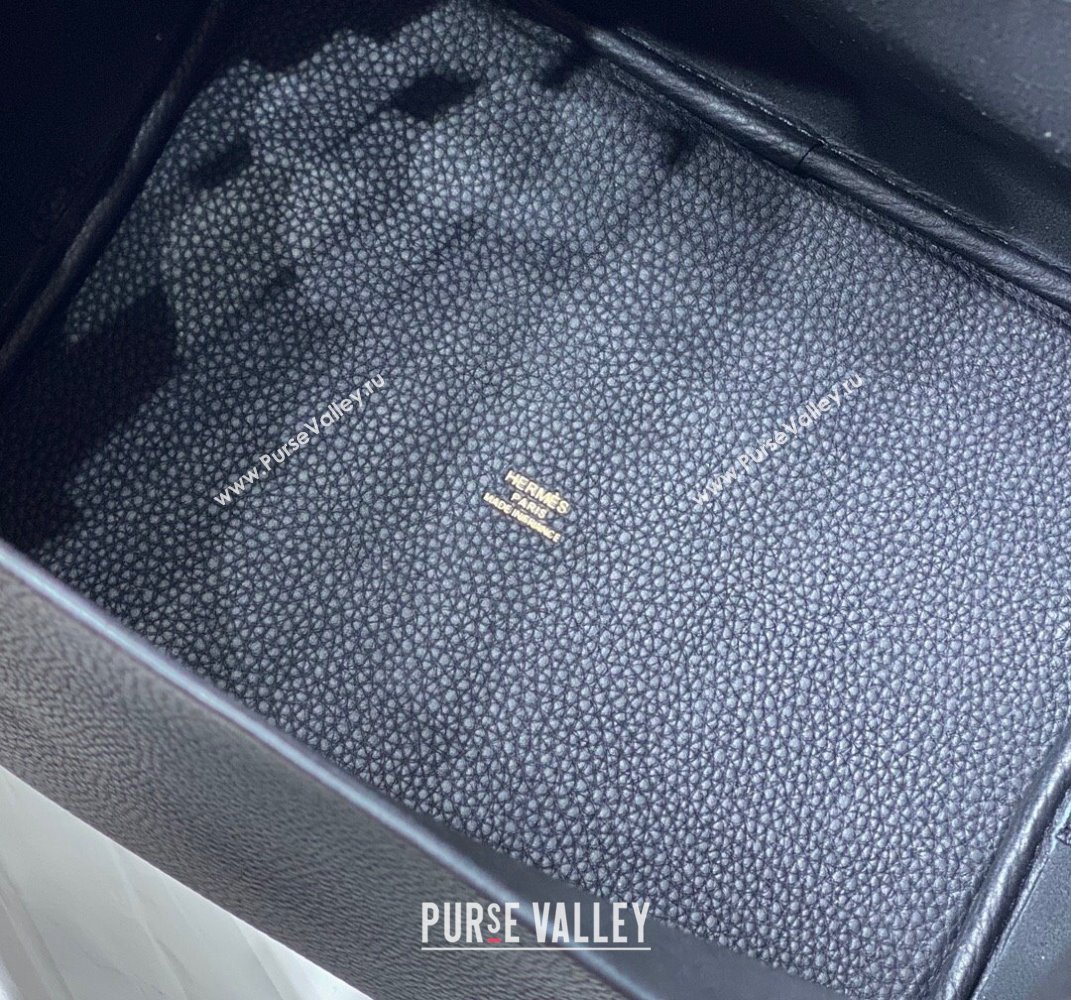 Hermes Picotin Lock Bag 22cm in Togo Calfskin Leather Black/Gold 2025 (FL-250808162)