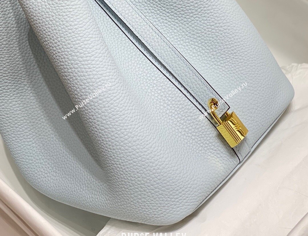 Hermes Picotin Lock Bag 22cm in Togo Calfskin Leather Grail Blue 2025 (FL-250808158)