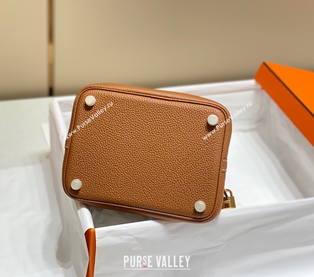 Hermes Picotin Lock Bag 22cm in Togo Calfskin Leather Brown/Gold 2025 (FL-250808164)
