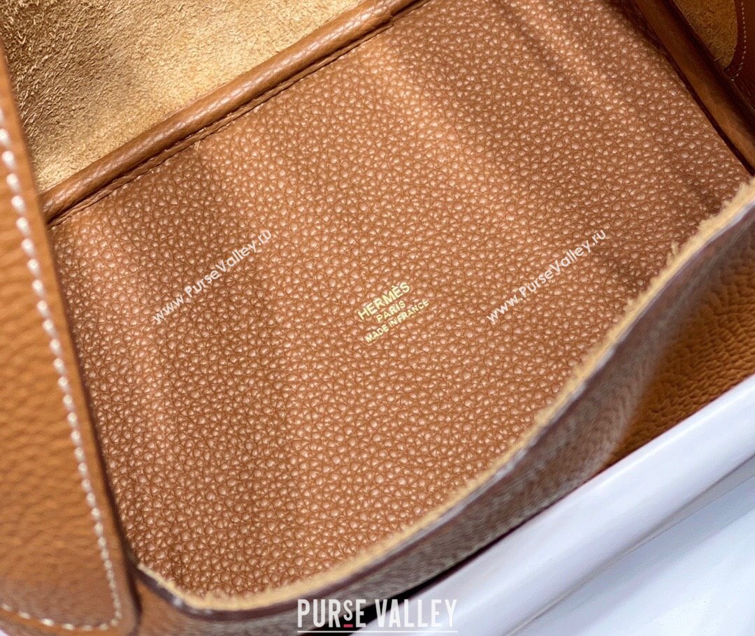 Hermes Picotin Lock Bag 22cm in Togo Calfskin Leather Brown/Gold 2025 (FL-250808164)