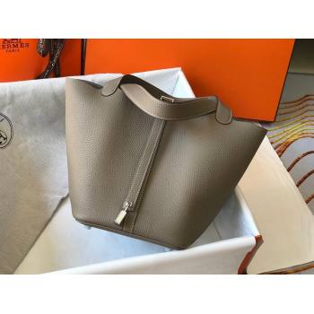 Hermes Picotin Lock Bag 22cm in Togo Calfskin Leather Dove Grey 2025 (FL-250808166)