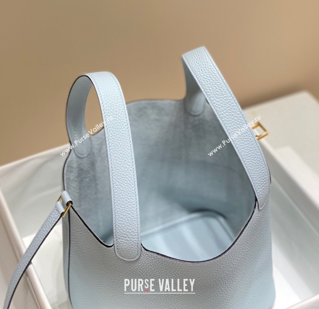 Hermes Picotin Lock Bag 22cm in Togo Calfskin Leather Grail Blue 2025 (FL-250808158)