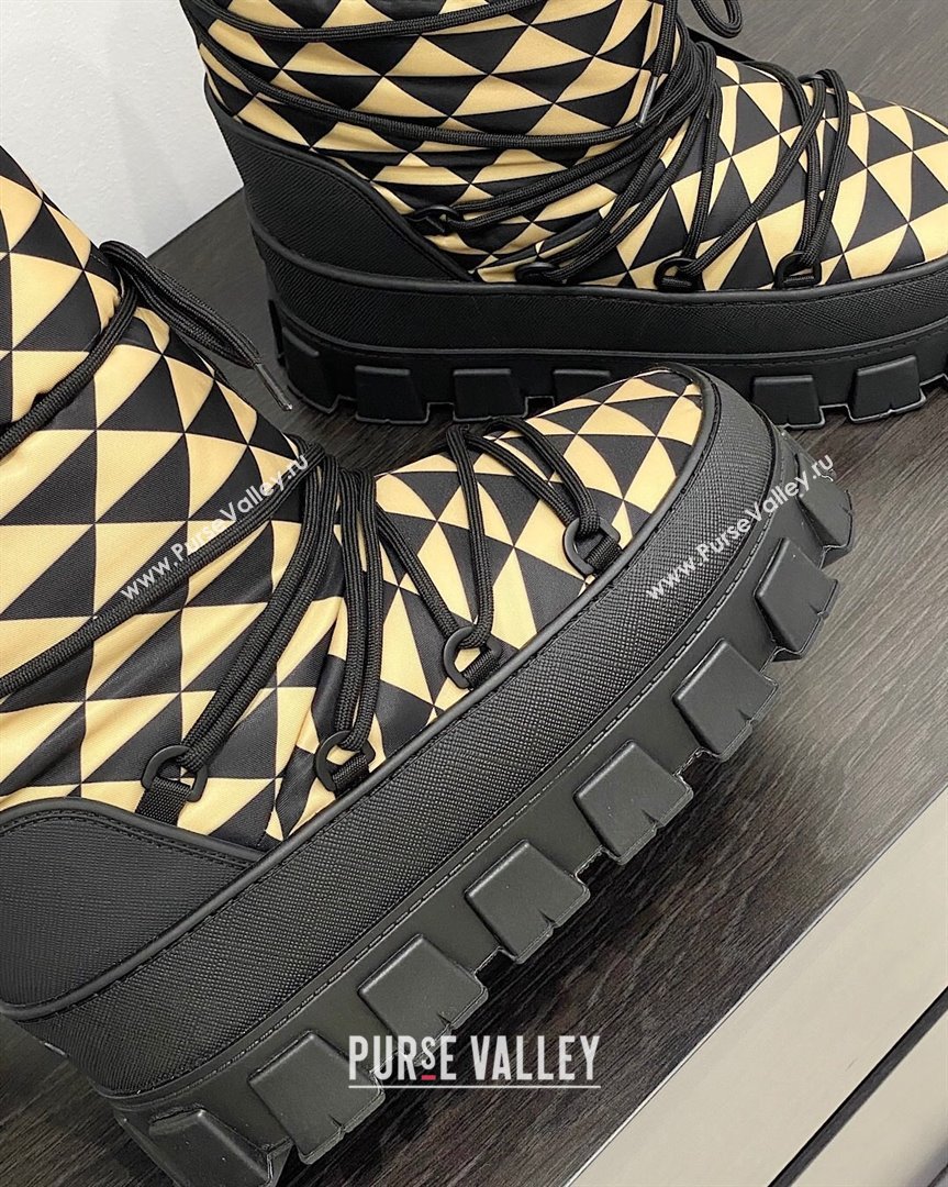 Prada Nylon gabardine apres-ski boots Beige 2023 1U007N2 (MD-231013049)