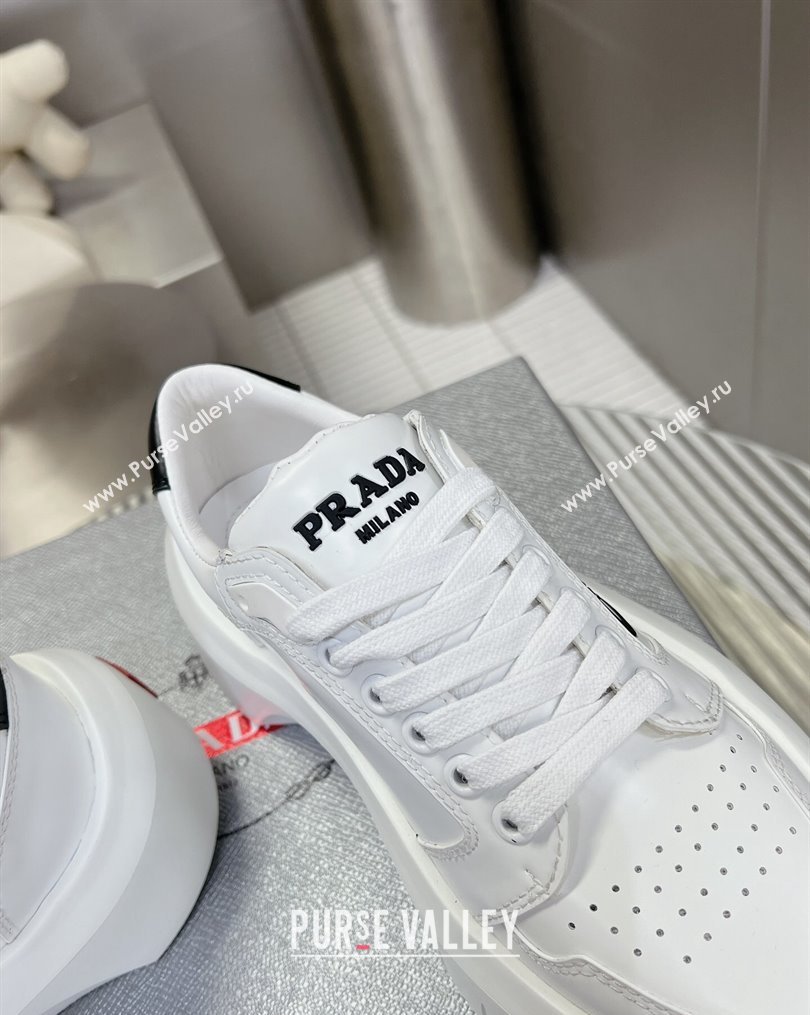 Prada Leather Platform Sneakers 5cm White2 2023 3 PR10263 (MD-231026026)