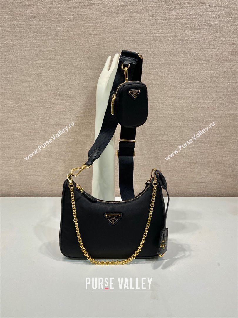 Prada Re-Edition 2005 Re-Nylon bag black 2023 1BH204 (YZ-231115060)