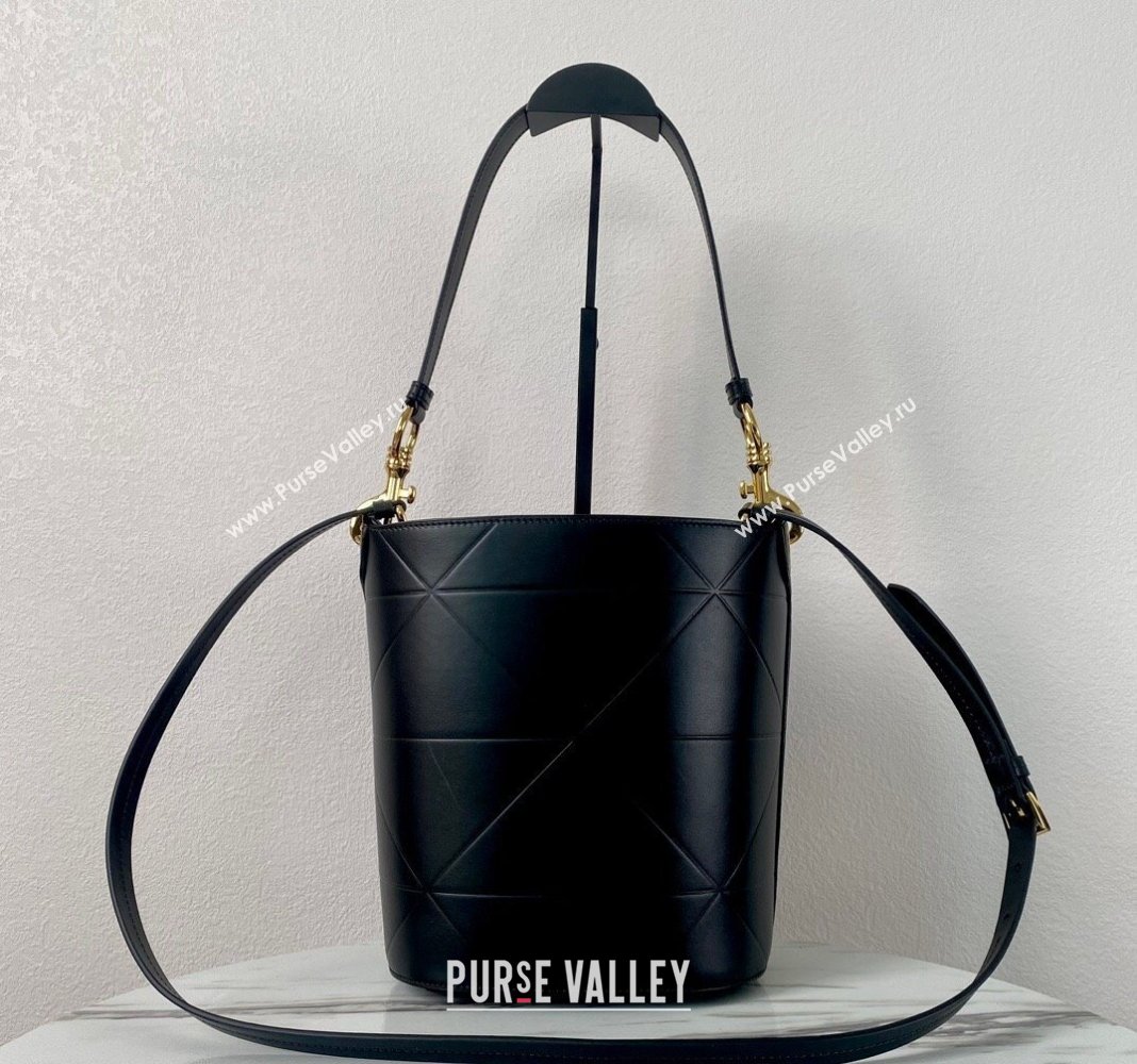 Prada Quilted Leather Bucket Bag Black 1BA380 2024 (YZ-240119028)