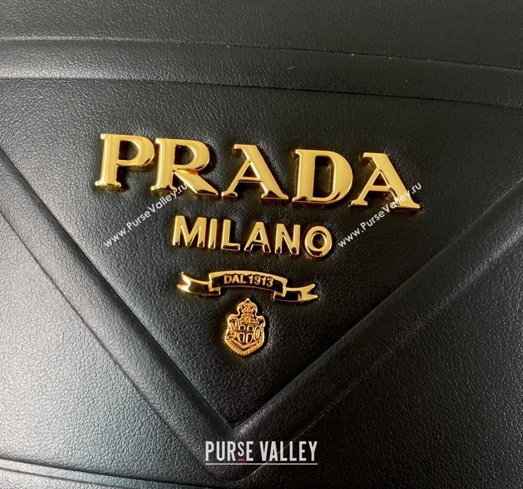 Prada Quilted Leather Bucket Bag Black 1BA380 2024 (YZ-240119028)