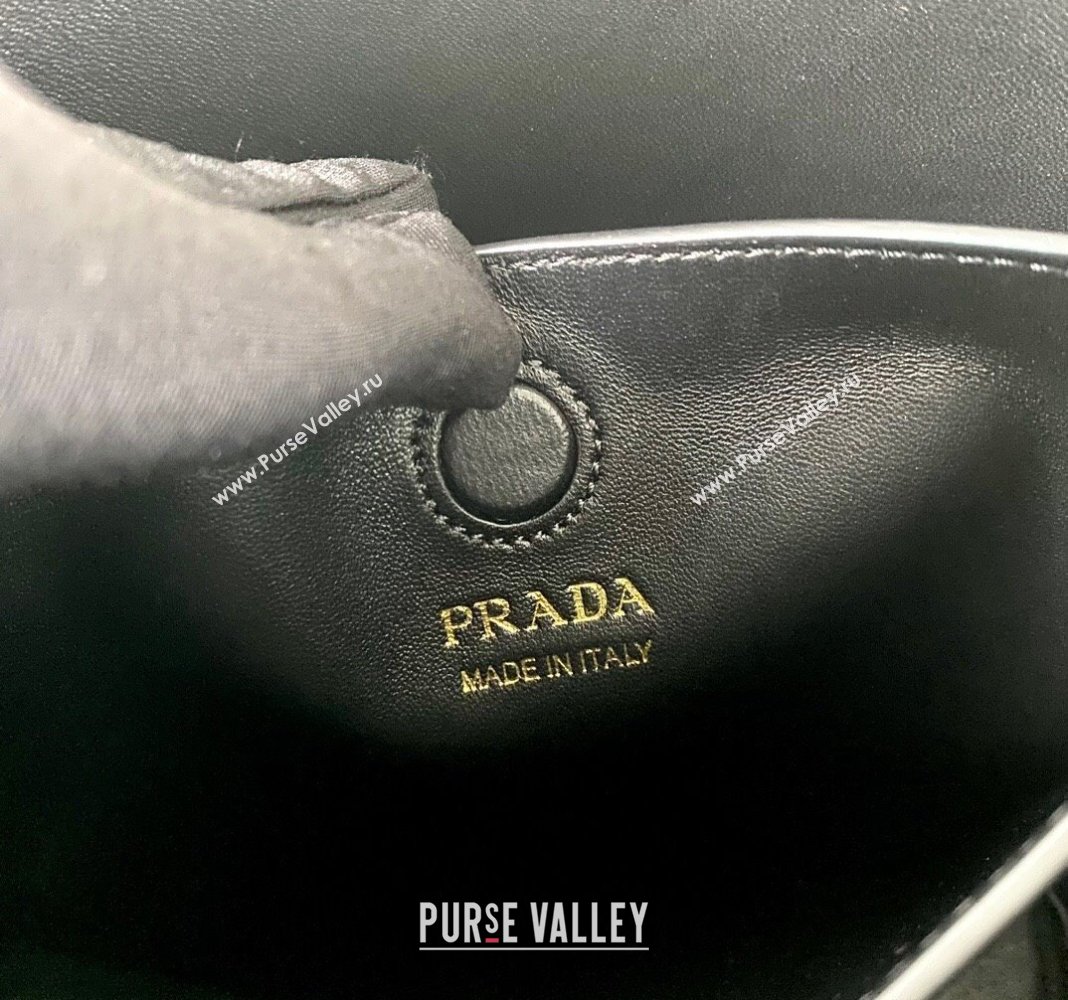 Prada Quilted Leather Bucket Bag Black 1BA380 2024 (YZ-240119028)