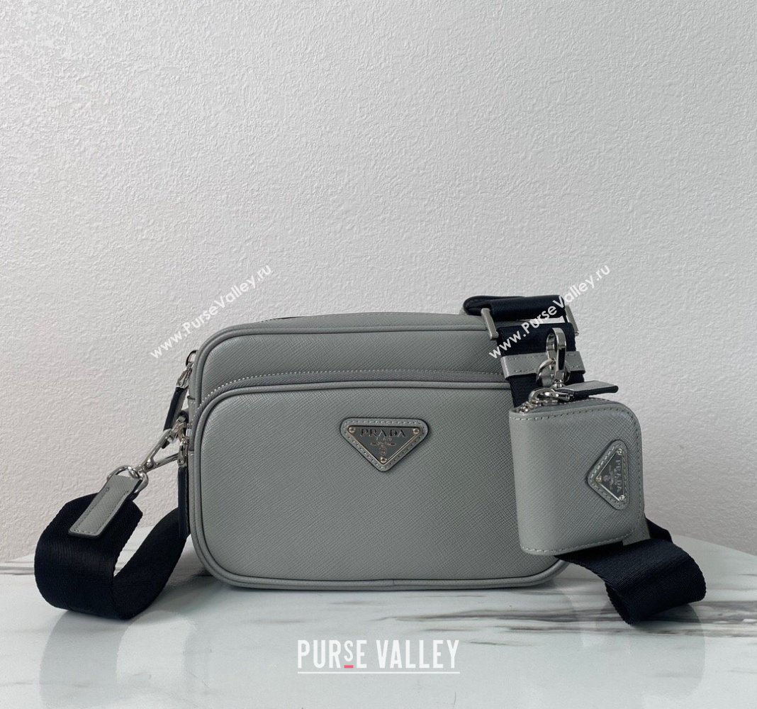 Prada Saffiano Leather Shoulder Bag 2VH170 Grey 2023 (YZ-240119029)