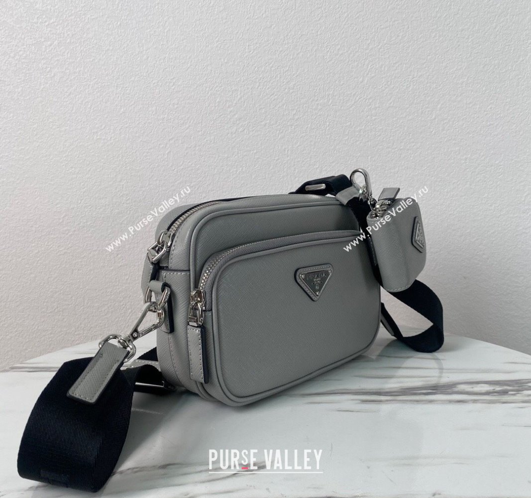 Prada Saffiano Leather Shoulder Bag 2VH170 Grey 2023 (YZ-240119029)