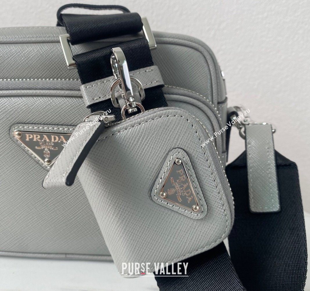 Prada Saffiano Leather Shoulder Bag 2VH170 Grey 2023 (YZ-240119029)