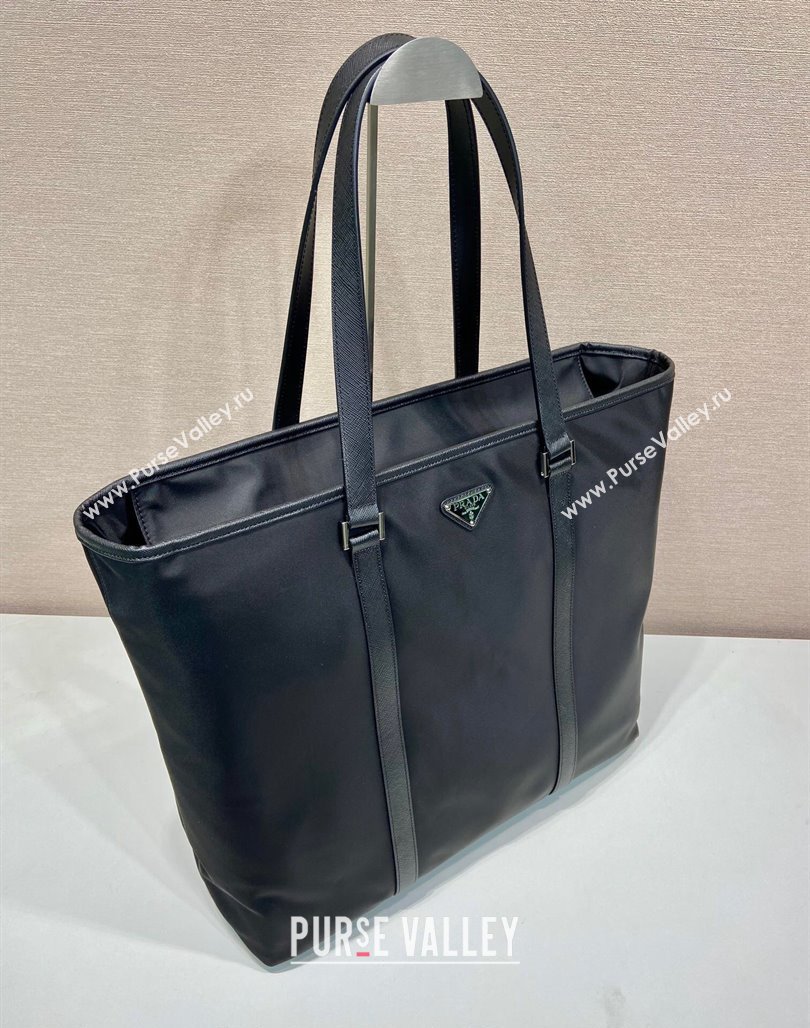 Prada Mens Re-Nylon and Saffiano leather tote bag Black 2VG112 2024 (YZ-240119030)